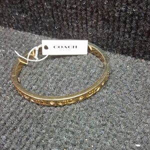 Coach Gold-Tone Crystal Bracelet